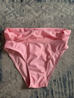 Women's Pink Fold-Over Bikini Bottom